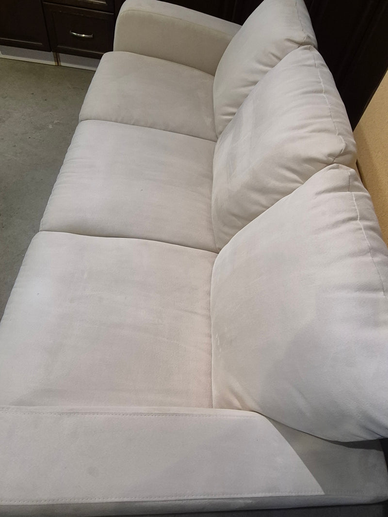 Natuzzi Light Cream Microfiber Sofa