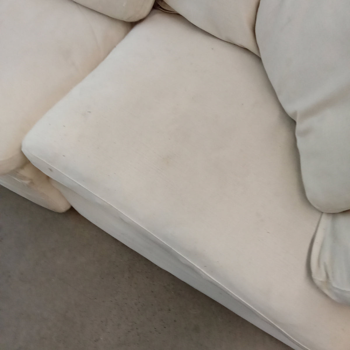 120"W 3-Piece Sectional Sofa in White