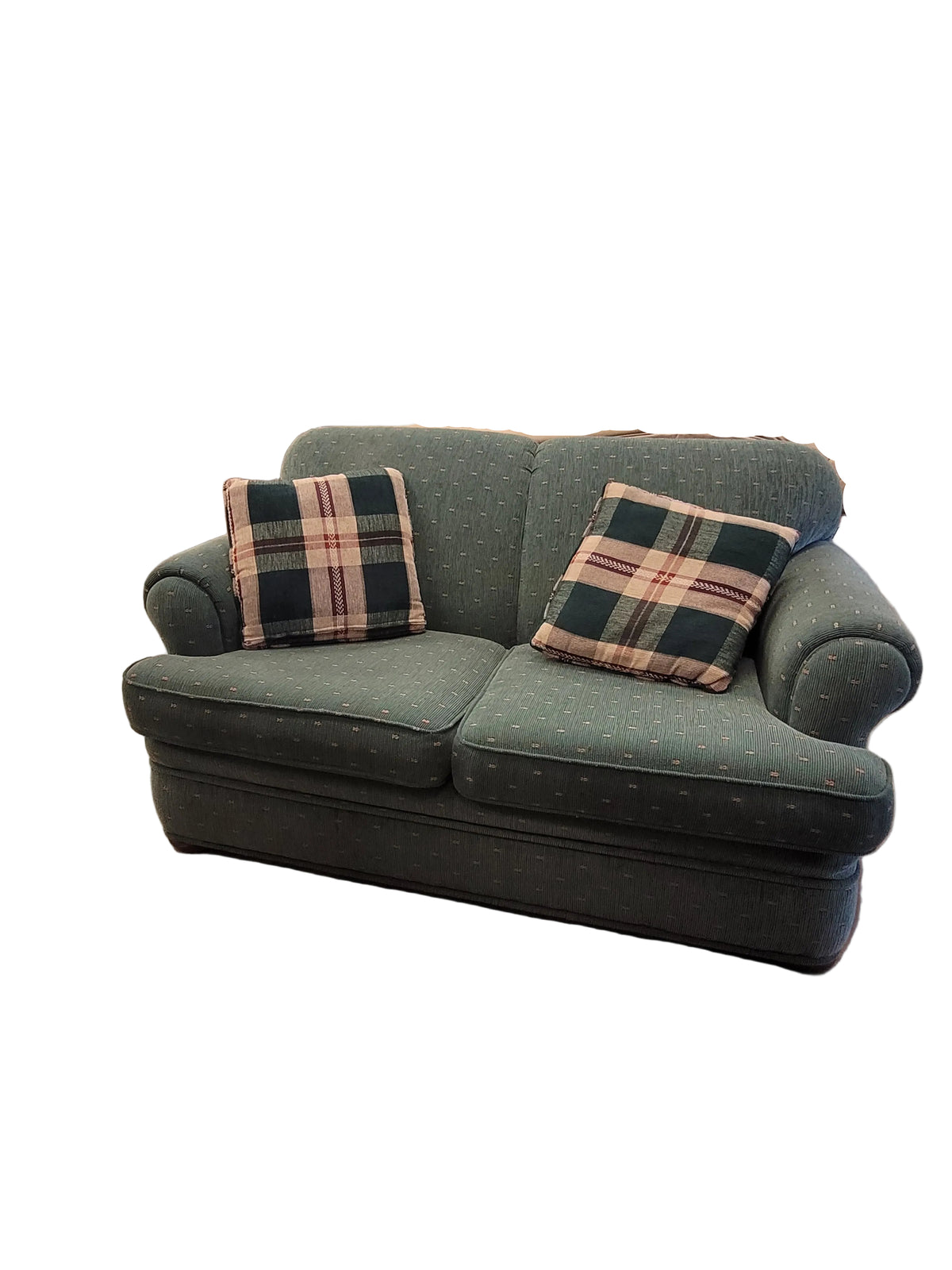 Vintage Green 90's Style Love Seat