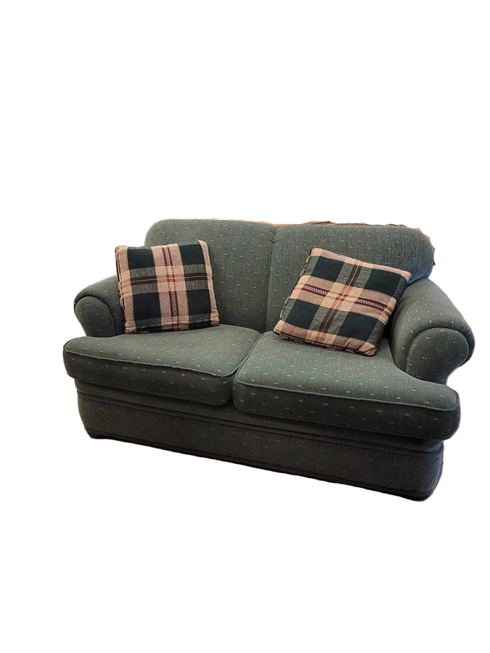 Vintage Green 90's Style Love Seat