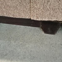 60"W Light Brown Fabric Love Seat