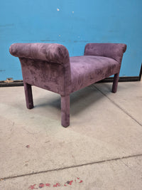 Upholstered Bench with Roll-Style Arms