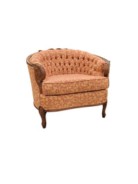 Victorian-Style Tufted Barrel Accent Chair