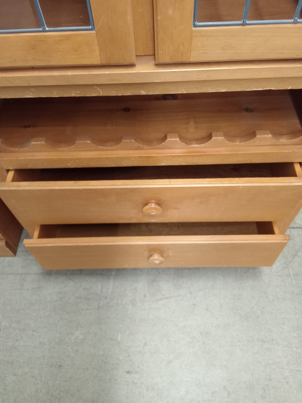 33"W Knotty Pine Beverage Cabinet