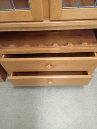 33"W Knotty Pine Beverage Cabinet