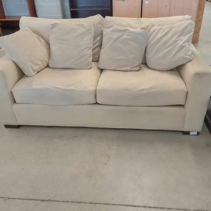 75"W Beige Love Seat
