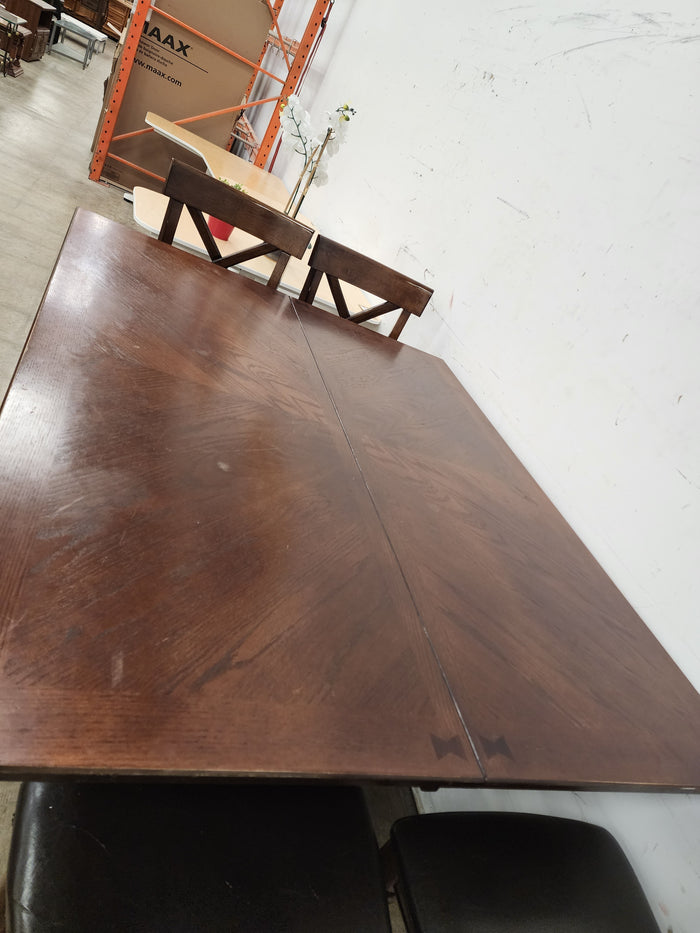 Rectangular Dark Walnut 5 Piece Dining Set