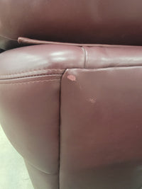 Burgundy Leather Loveseat