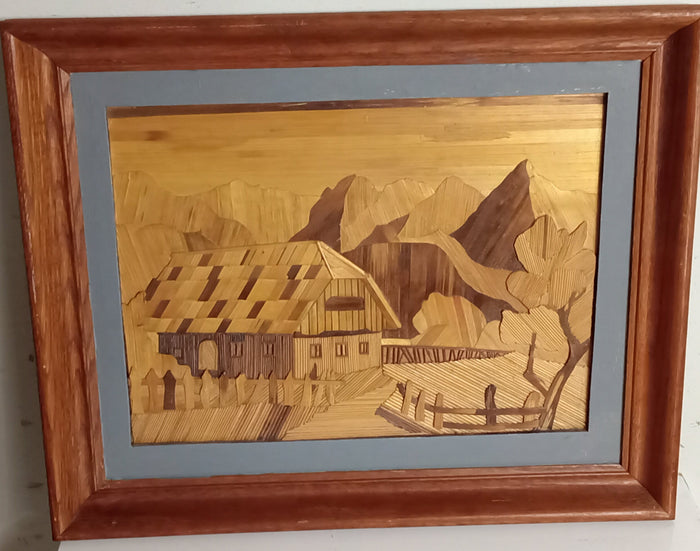 Marquetry of a Rural Scene