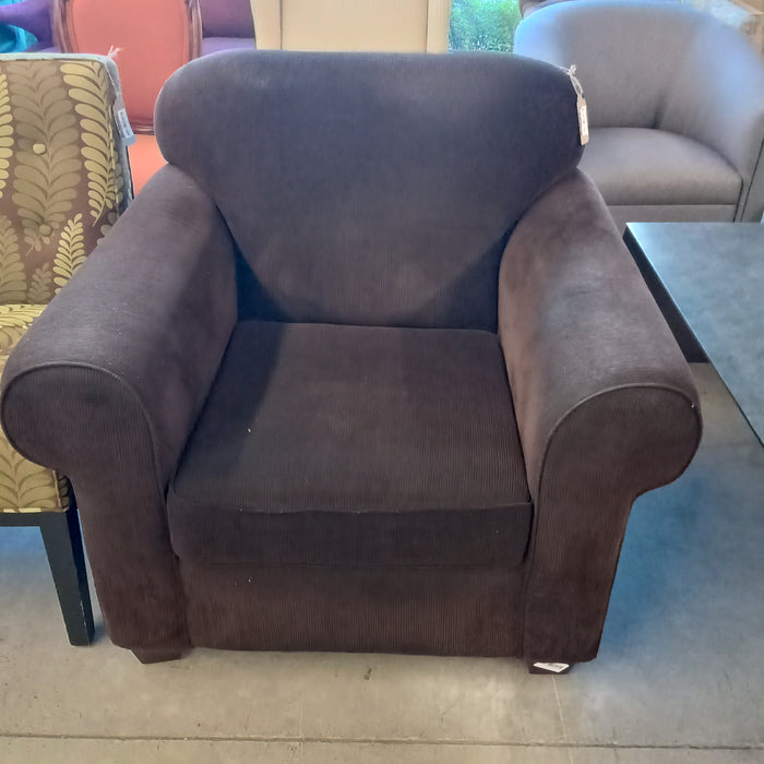 40"W Dark Brown Armchair
