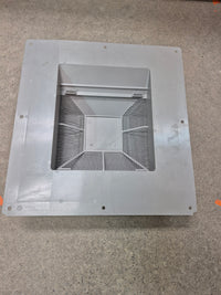 High Impact Resin Super Low Profile Slant Back Louver Static Roof Vent in Gray