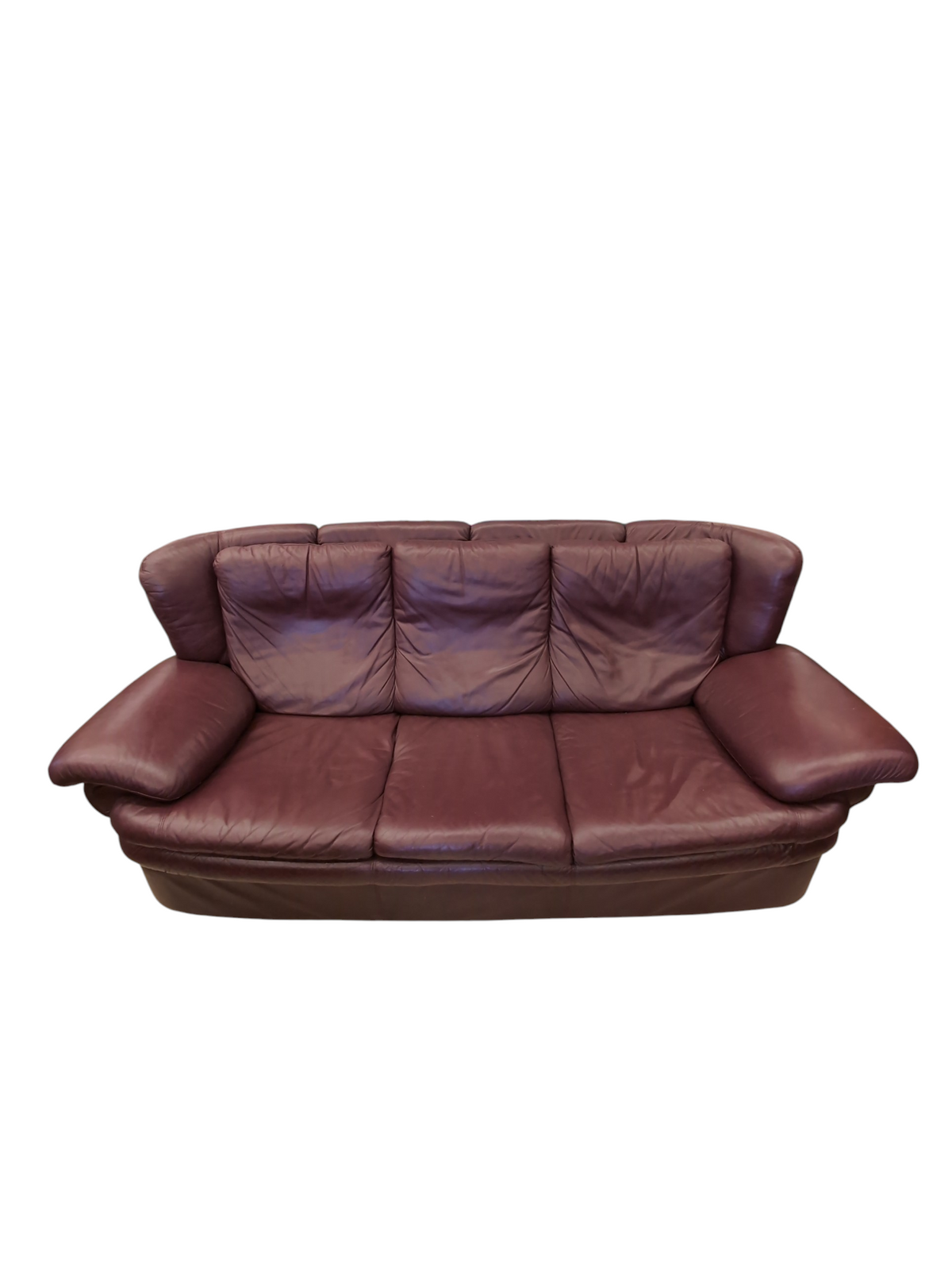Cabernet Red Genuine Leather Sofa
