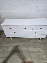 White Dresser With Wooden Knobs