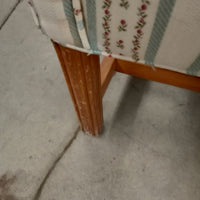 32"W Wing Back Chair in Striped Fabric