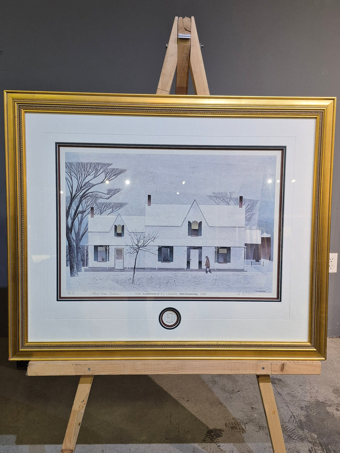 Fresh Snow, Watertown 1957 by A. J. Casson Canadian Art Print Frame 100th Anniversary Seal