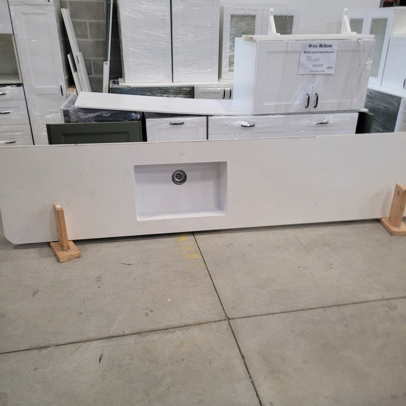 White and Green Kitchen