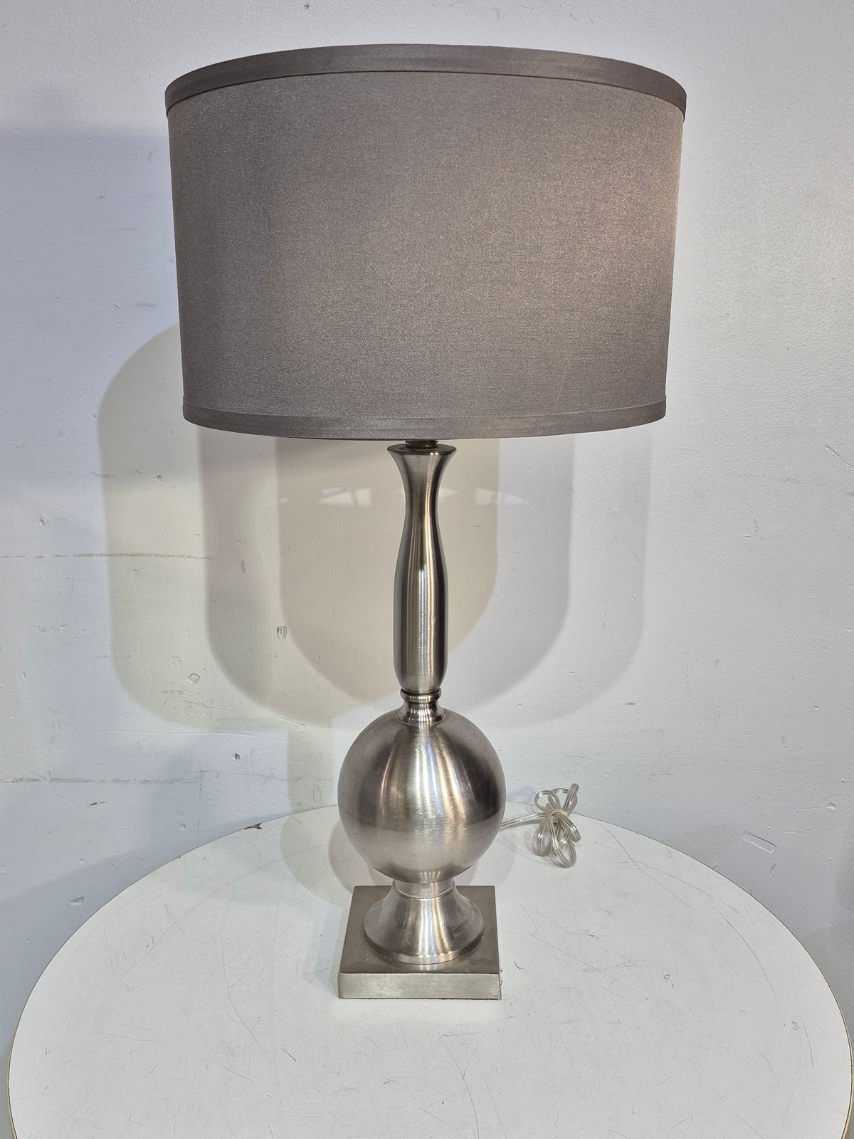Contemporary Brushed Nickel Table Lamp