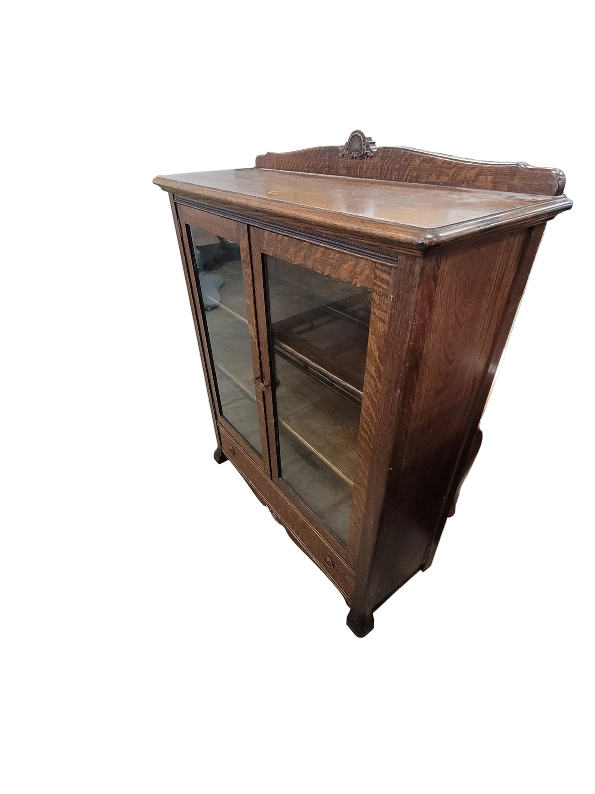 Tiger Oak 2-Door Bookcase