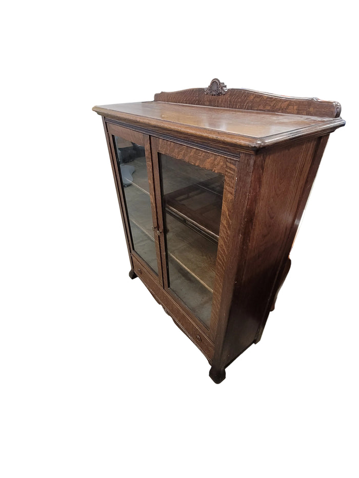 Tiger Oak 2-Door Bookcase