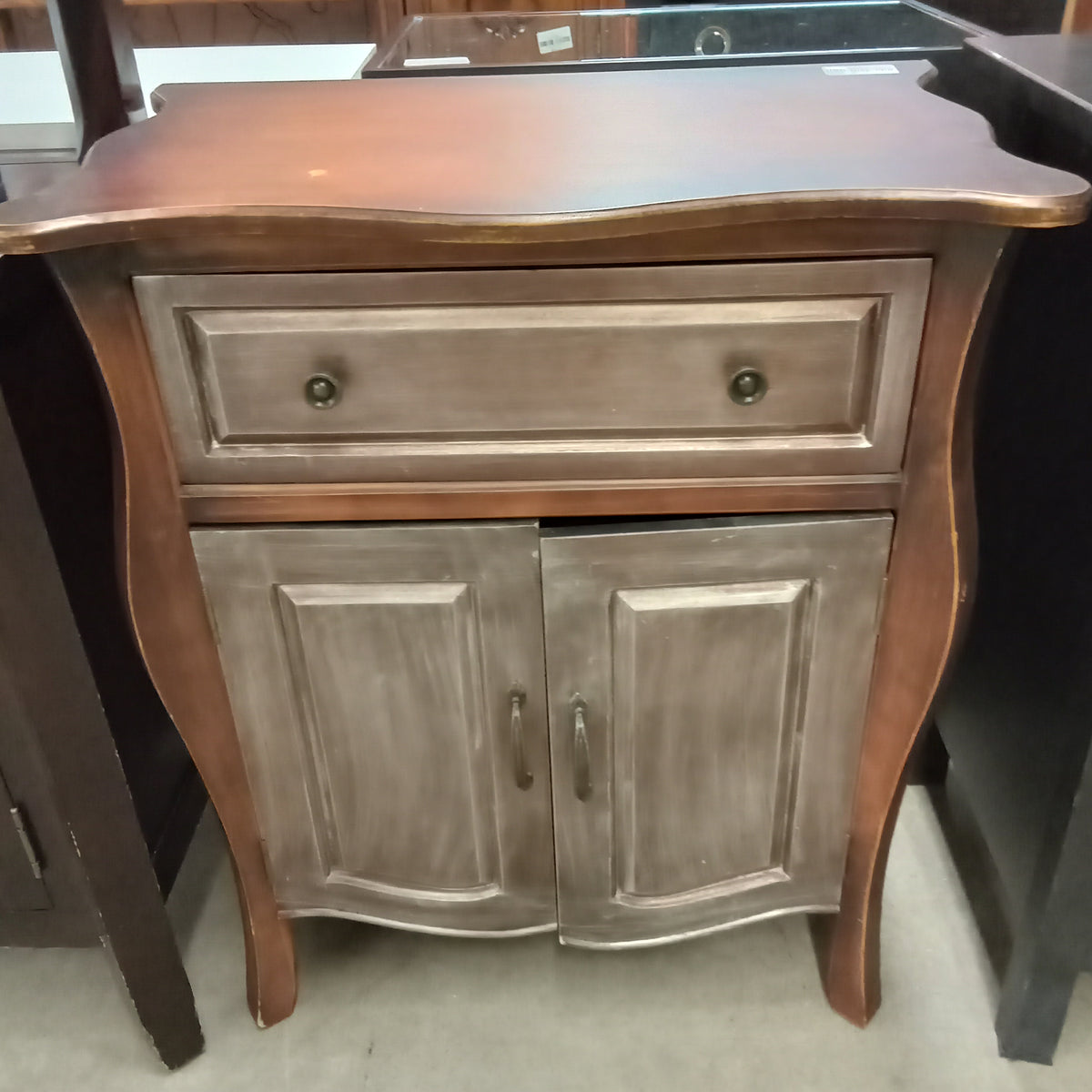 25"W Vintage Cabinet with Single Drawer