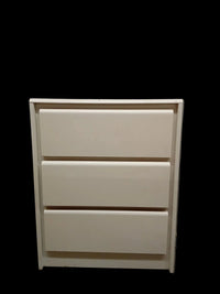 24"W 3-Drawer Dresser in White