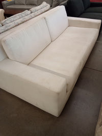 82"W Cream 2-Seater Couch