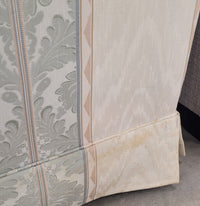 Cream And Light Green Striped 3-Seater