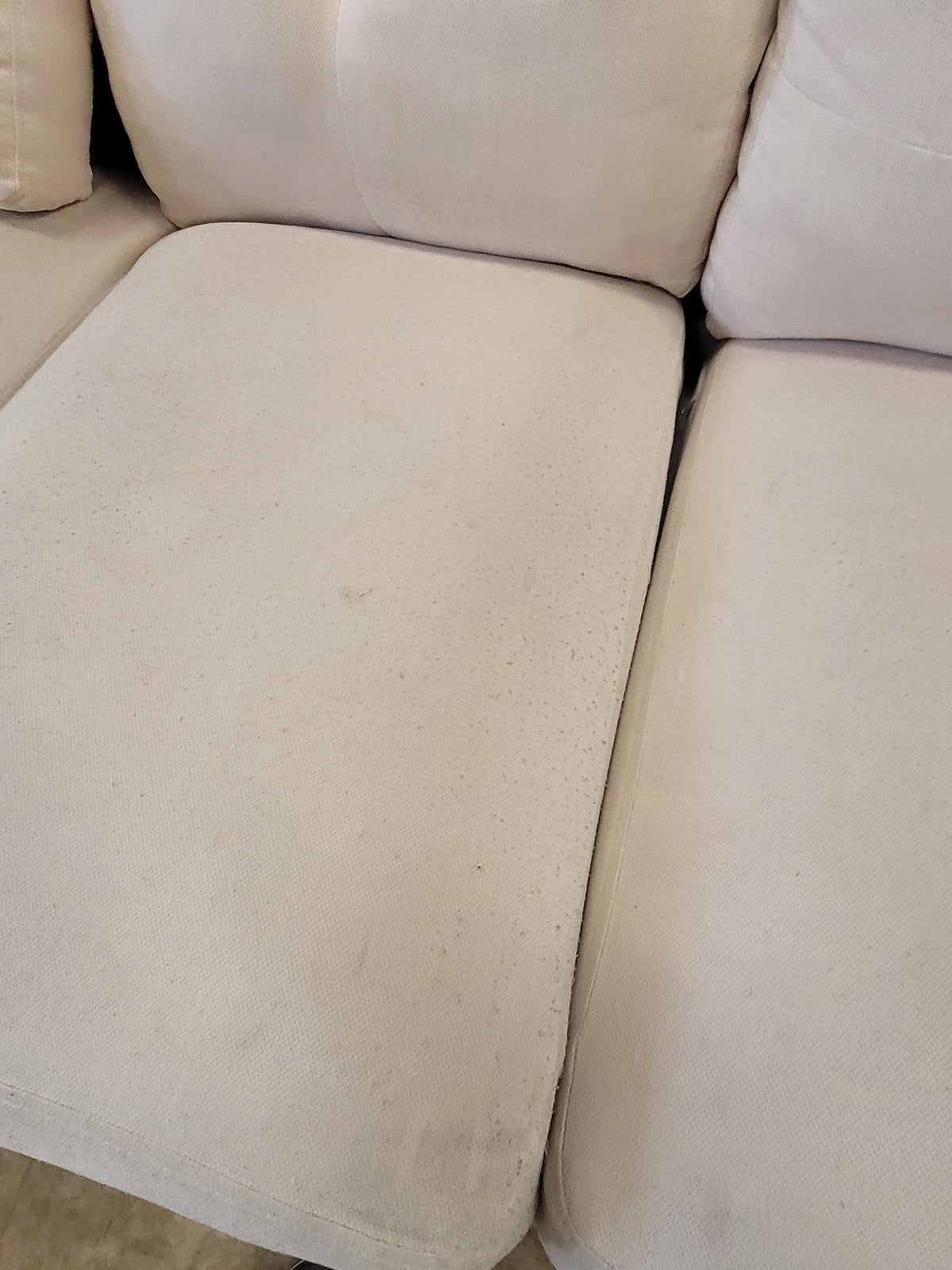Light Cream L-Shaped Sectional Sofa