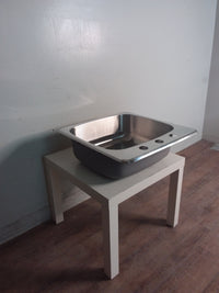 VALU+ Stainless Steel Single Kitchen Sink - 7 x 20 x 20-in