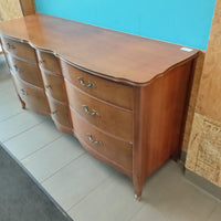 62"W 9-Drawer Vintage Dresser