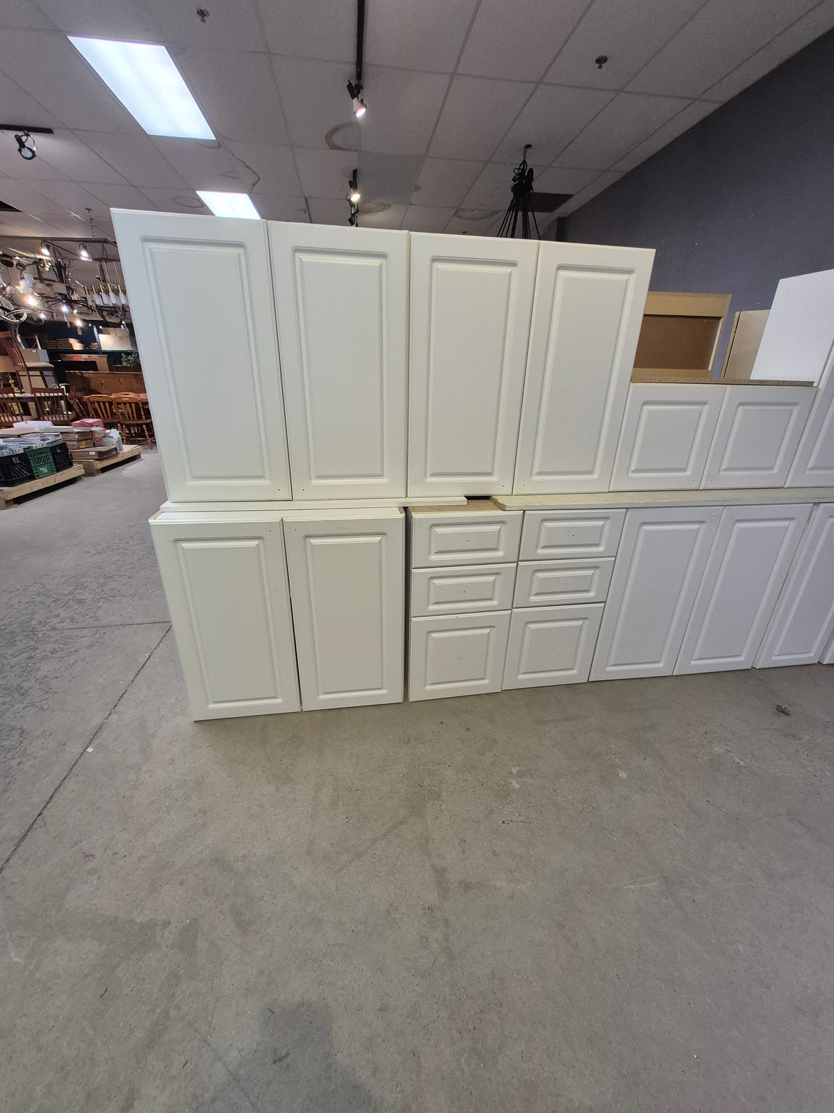 White Thermofoil Cabinet Set