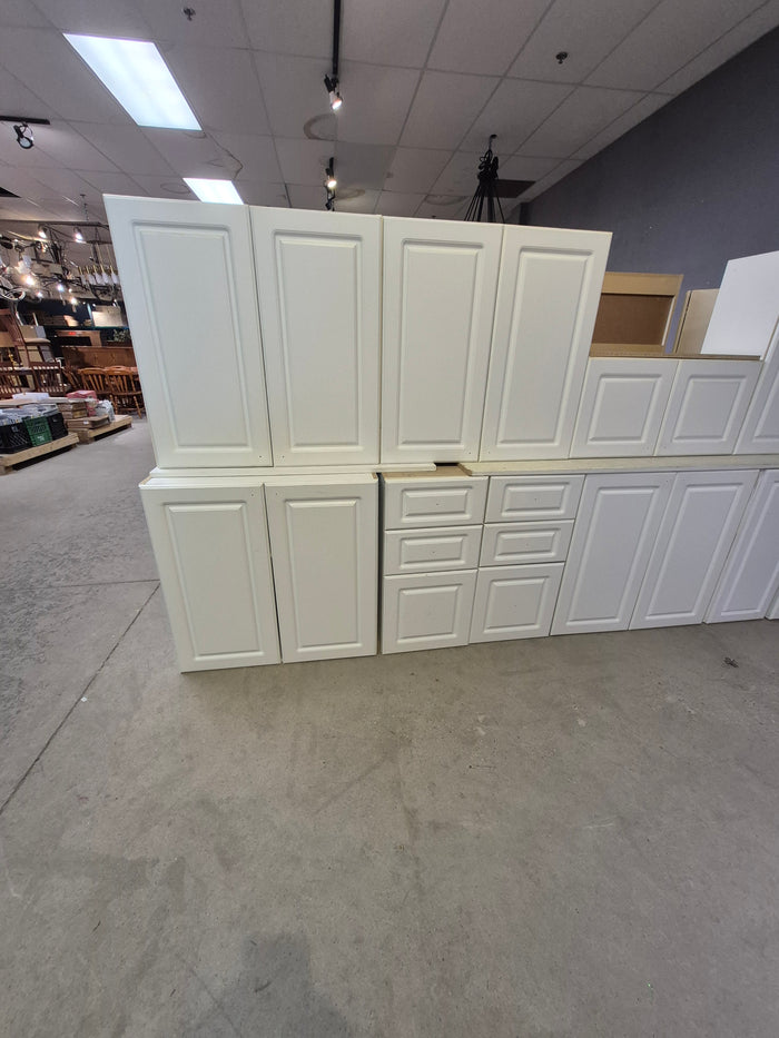 White Thermofoil Cabinet Set