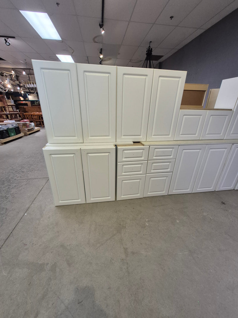 White Thermofoil Cabinet Set