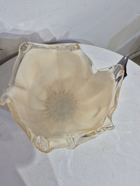 Murano Hand Made White Crystal Vase