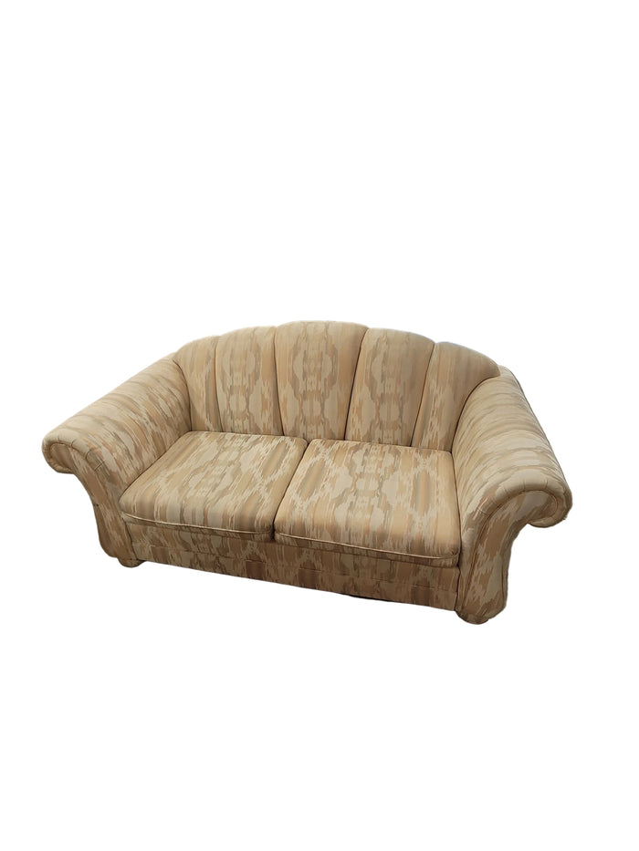 Light Multi-Colored Shell Back Loveseat