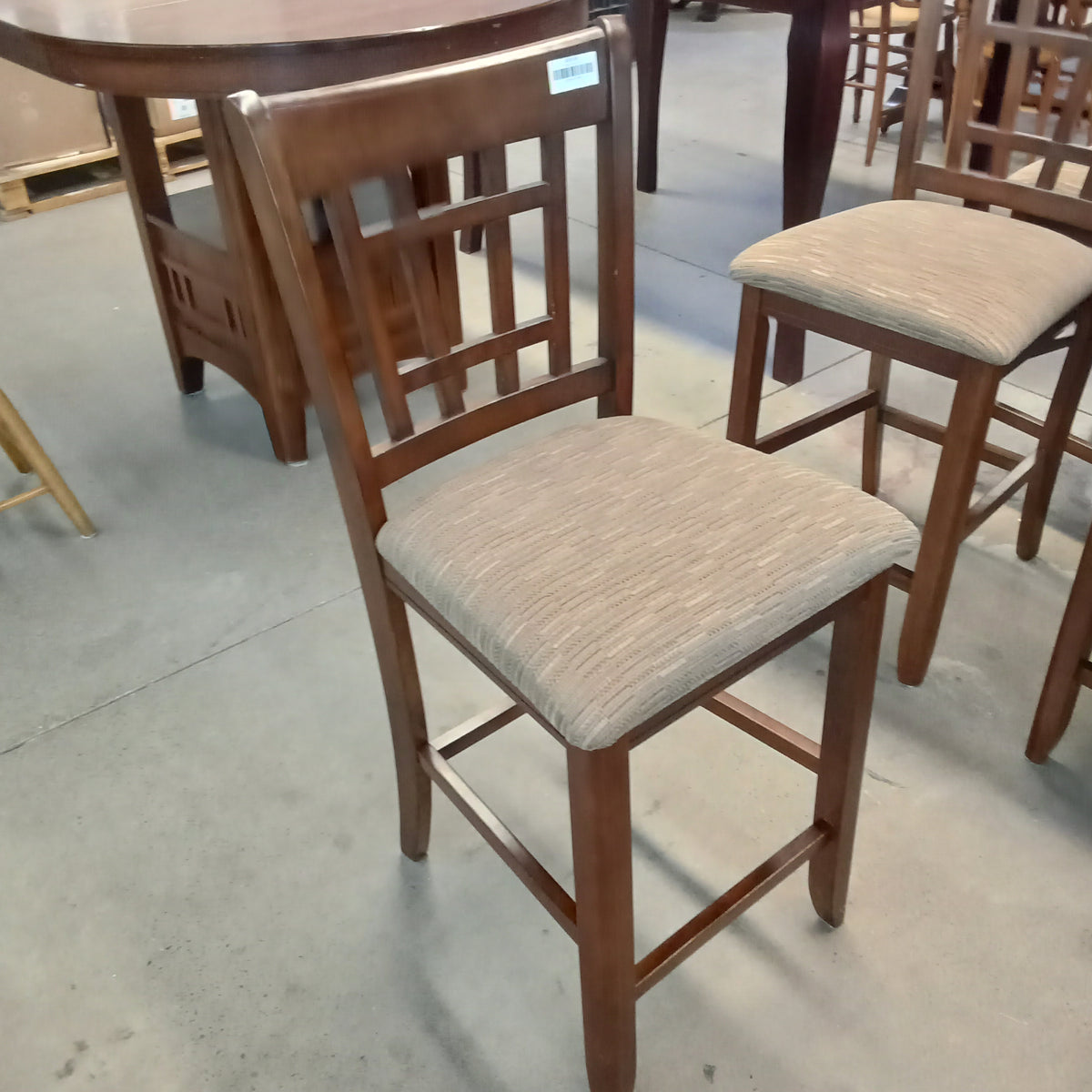 60"W Shaker Style High Dining Table and Eight Chairs