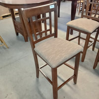 60"W Shaker Style High Dining Table and Eight Chairs
