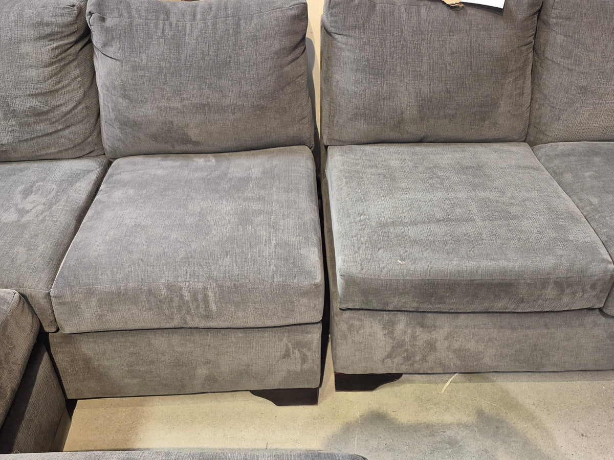 Large Grey Fabric Sectional