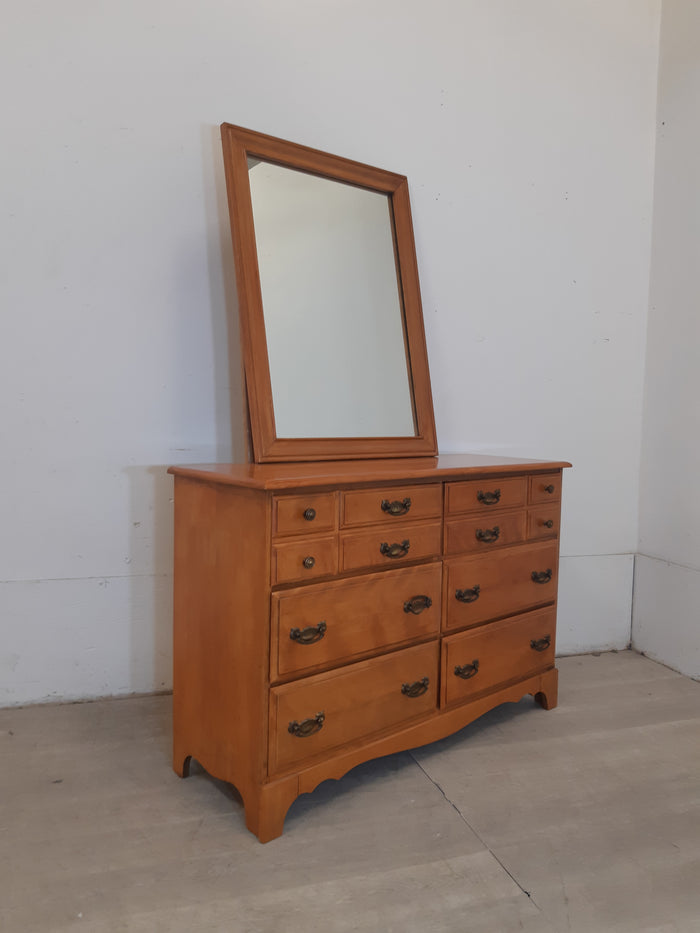 Kroehler Solid Wood Dresser And Mirror