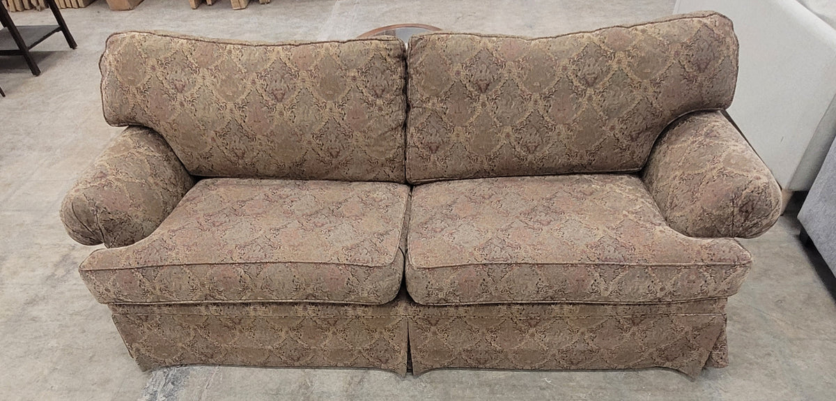Ornamental Patterned Damask-Style Sofa