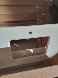 60" x 22" Diamond Quartz Double Sink Countertop and Backsplash