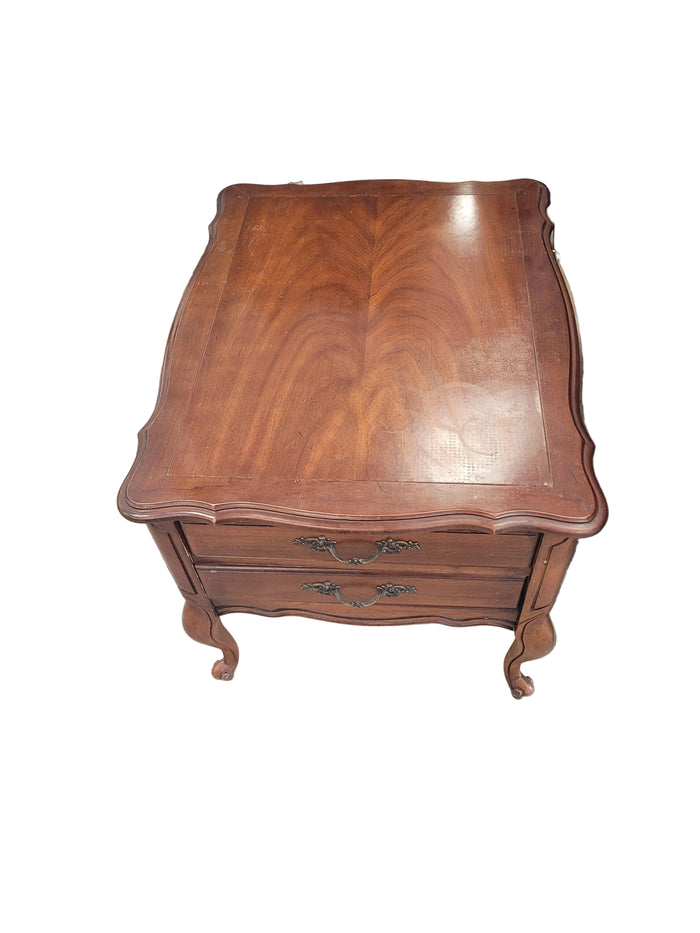 French Provincial Style 2-Drawer End Table