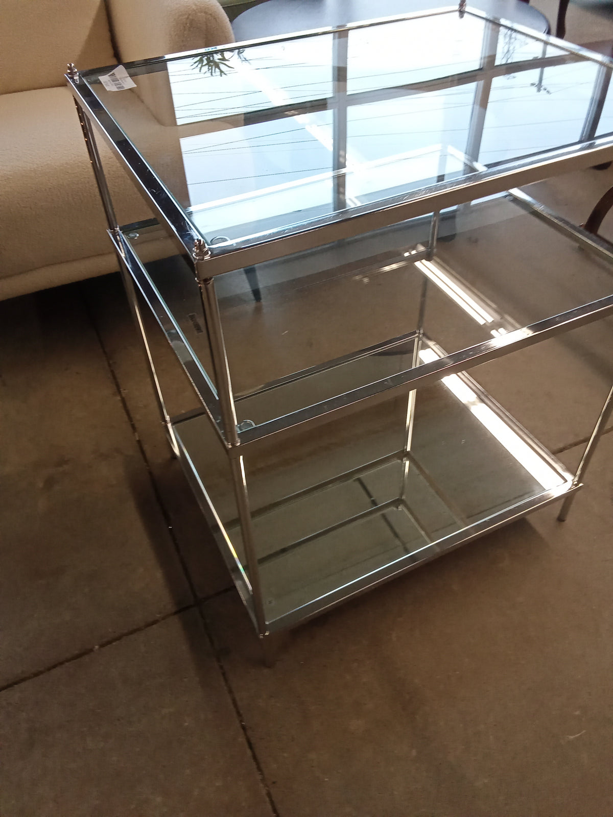22"W Glass Side Table