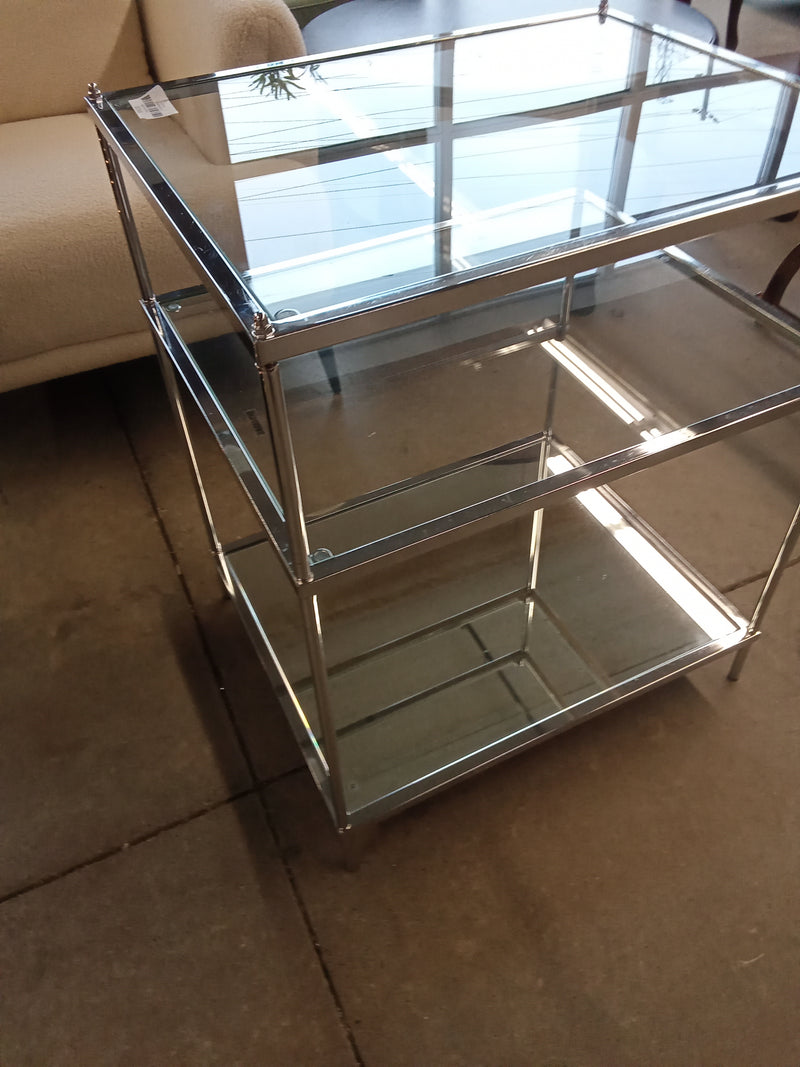 22"W Glass Side Table