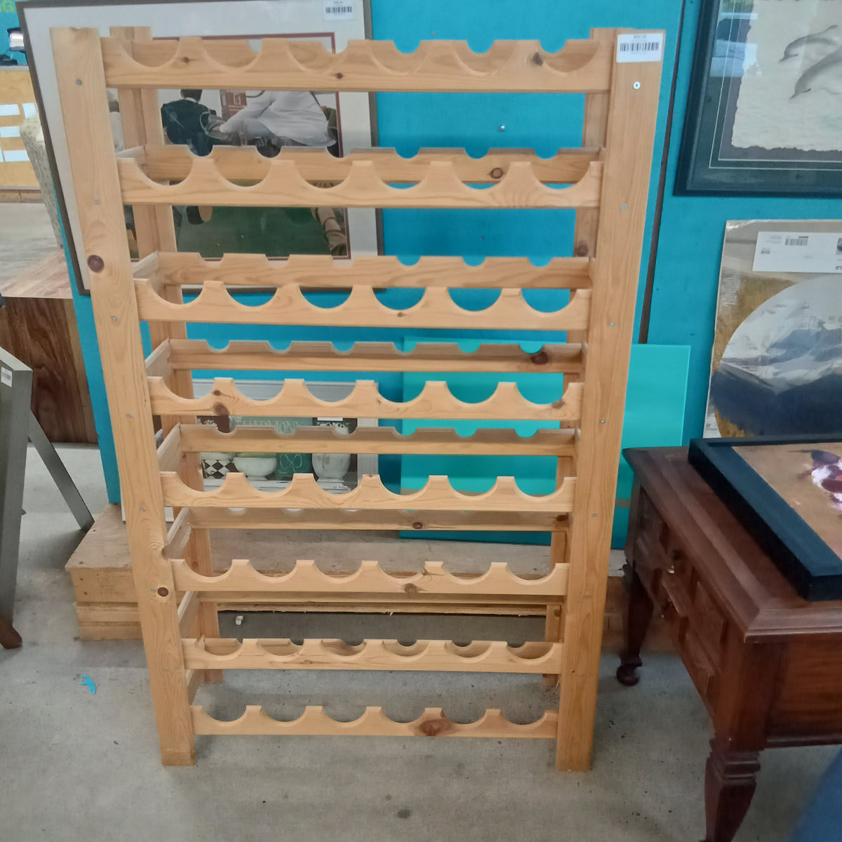 31"W Pine Wine Rack - 48 Bottle Capacity