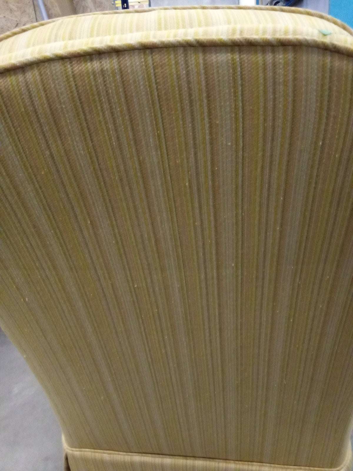 28.5"W Mustard Yellow Striped Armchair