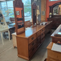 70.5"W 9-Drawer Dresser with Two Mirrors