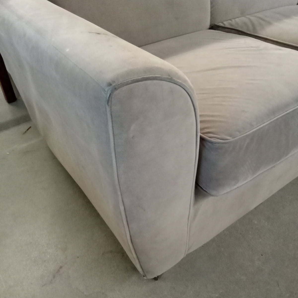 84"W Light Brown 3-Seat Sofa