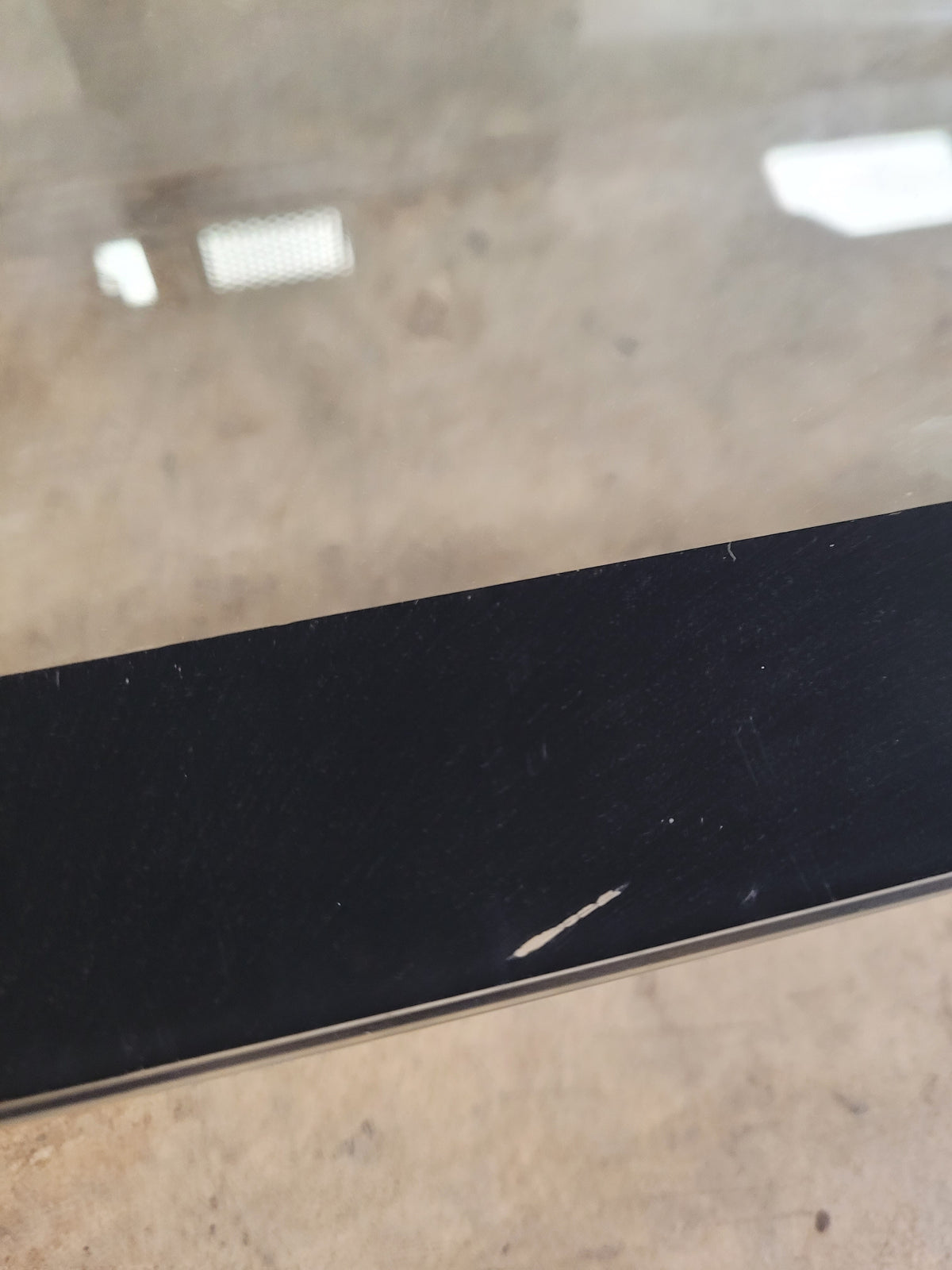 Black Metal Framed Corner Tv Stand