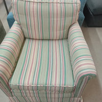 32"W Striped Armchair